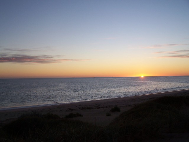 sunrise on our beach camp