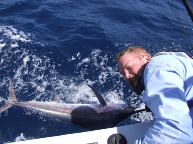 Gamex08 Toad with his first Black Marlin