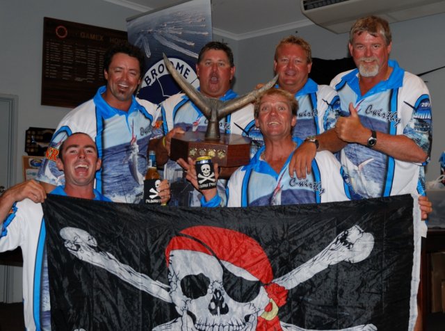 Winners are grinners Gamex 2011 Champ Boat Tag & Release Marlin