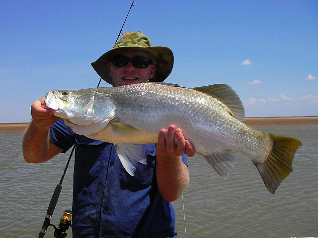 Brad's second Barra for the day, 80cm