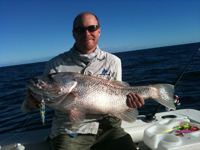 Jigged up a new PB Dhu - 95cm/12kg Jigged up a new PB Dhu - 95cm/12kg