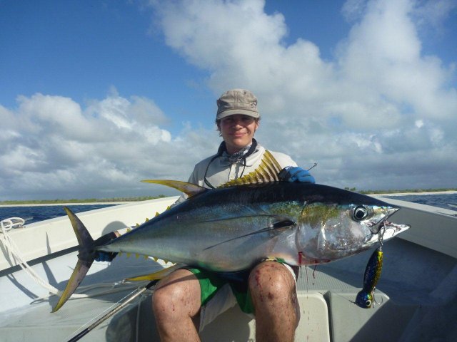 Big Yellowfin on Popper - Kiribati 2012