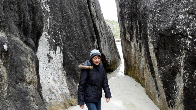 Silvia at Elephant Rocks entrance