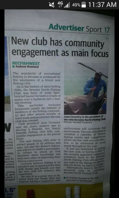 New club in Broome B.N.F.C New club in Broome B.N.F.C