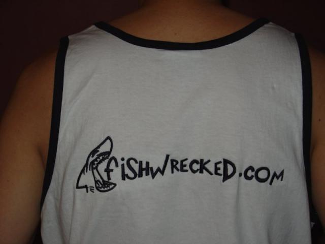 Fishwrecked Tanktop - Back (White) Fishwrecked Tanktop - Back (White)